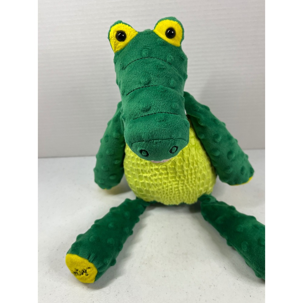 Scentsy Buddy Aligator Crocodile Green Yellow Textured Sensory Plush Toy 13in